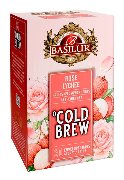 BASILUR Cold Brew Rose Lychee přebal 20x2g