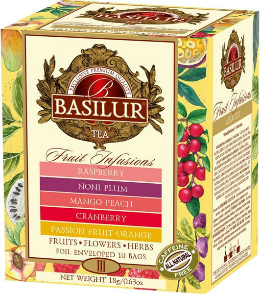 BASILUR Fruit Infusions Assorted Vol.III přebal 10 gastro sáčků
