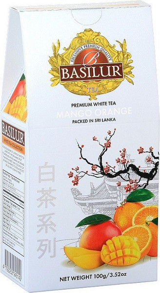 BASILUR White Tea Mango Orange papír 100g