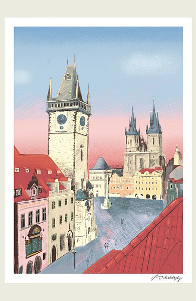 Be Nice EKO Plakát Prague Secrets Staroměstské náměstí A5