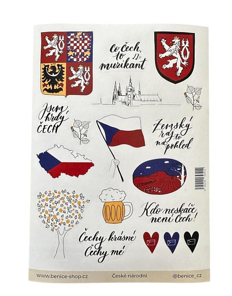 Be Nice samolepky - České národní