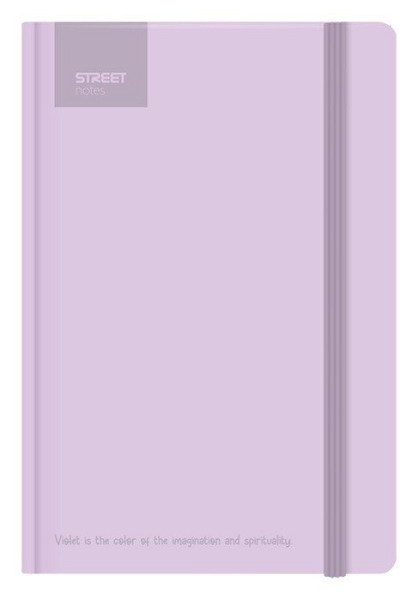Blok A5, 100l, 80g, linkovaný - Pastel Violet s gumou