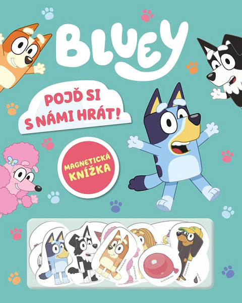 Bluey - Magnetická knížka - Pojď si s námi hrát!