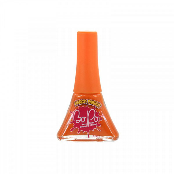 BO-PO Lak na nehty slupovací oranžový s vůní Mango Parfait pro děti 5,5 ml