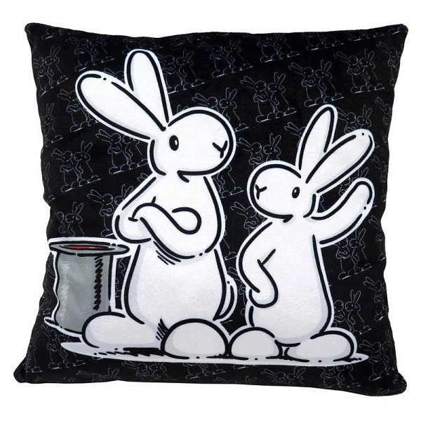 Bob a Bobek Polštář 30 x 30 cm - černý