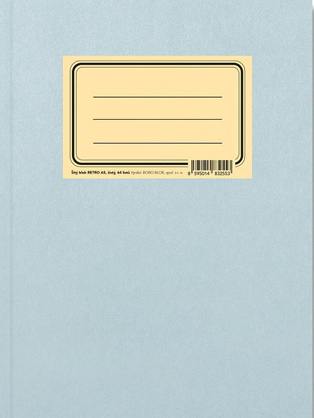 BOBO šitý poznámkový blok Retro A5, čistý