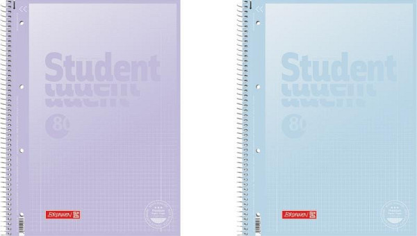 Brunnen student blok pastel A4 - čtvereček, 80 listů, fialový/modrý