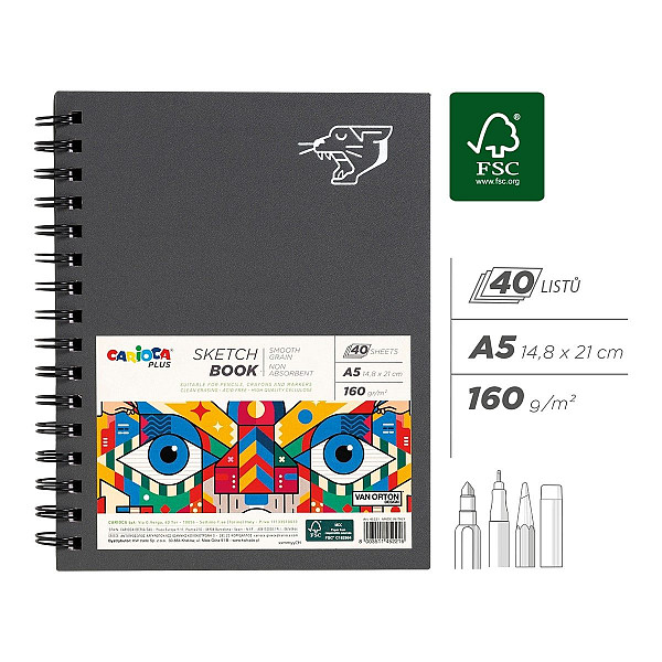 Carioca PLUS skicovací blok A5 - 40 listů