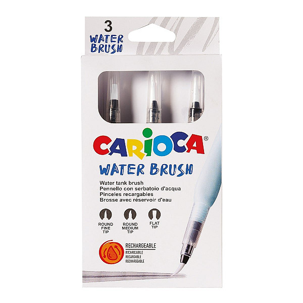 Carioca sada vodních štětců - 3 ks