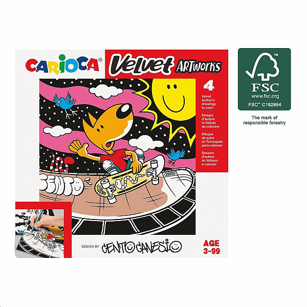 Carioca sametové omalovánky CENTO  Sport - 4 ks