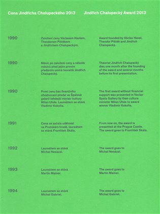 Cena Jindřicha Chalupeckého 2013 / Jindřich Chalupecký Award 2013
