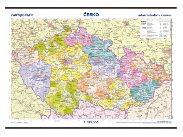 Česká republika - administrativní mapa 1