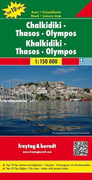 AK 0835 Chalkidiki, Thassos, Olympos 1:150 000 / automapa + mapa pro volný čas