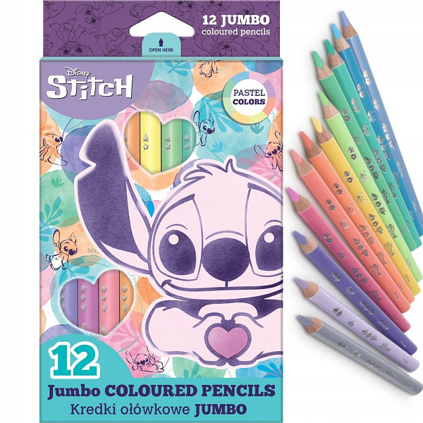 Colorino pastelky trojhranné JUMBO Stitch Pastel