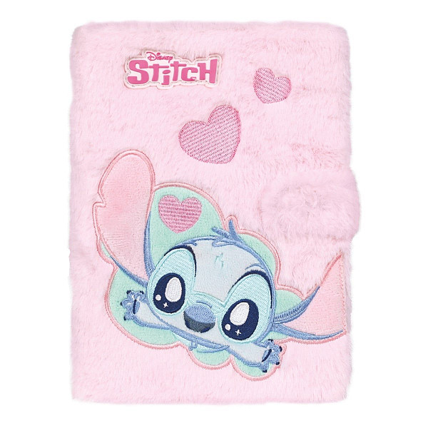 Colorino poznámkový zápisník A5 Stitch Fluffy - růžový