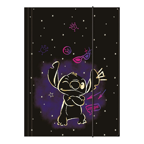 Colorino školní desky s gumičkou A4 -  Stitch Gold 3