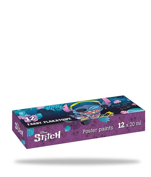 Colorino temperové barvy v kelímku Stitch, 12 barev