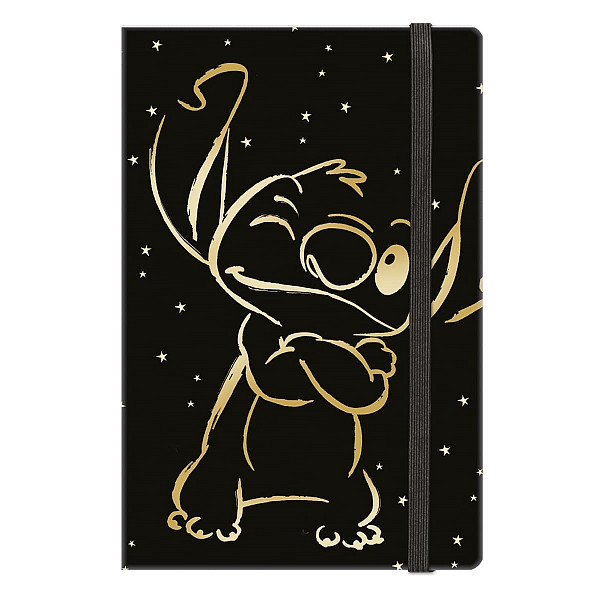 Colorino zápisník s plochou gumičkou A5 - Stitch Gold 3