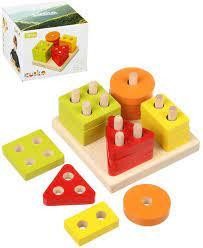 CUBIKA 15344 Třídíme tvary IV - dřevěná skládačka 17 dílů