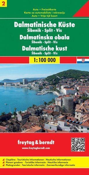 Dalmatinische Küste, Šibenik -Split -Vis/Dalmátské pobřeží ,Šibenik,Split,Vis 1:100T/automapa