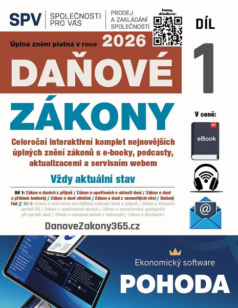 Daňové zákony 2026 (Díl 1.)