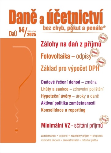 DaÚ č. 5-6/2025 - Zálohy na daň z příjmů