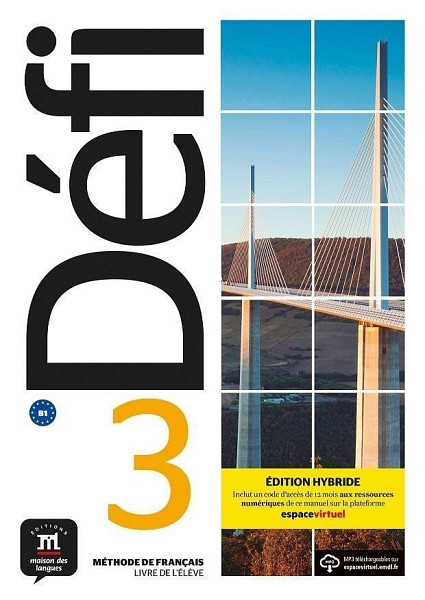 Défi 3 (B1) - Édition hybride Livre de l´éleve + Espacevirtuel (12 mois)