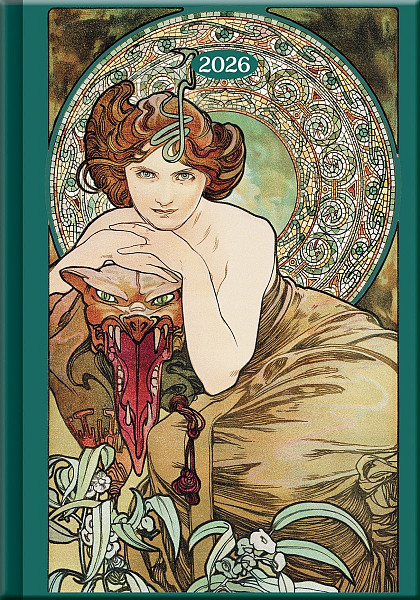 Denní diář 2026 - Art Mucha (A5)