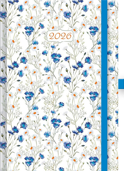 Denní diář 2026 - Chrpa (A5)