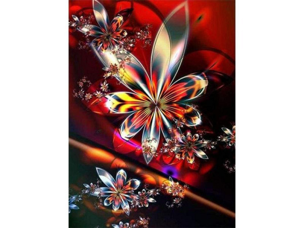 Diamantové malování - Fraktál design 40 x 50 cm (bez rámu)