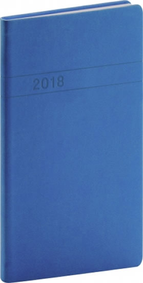 Diář 2018 - Vivella - kapesní, modrý, 9 x 15,5 cm