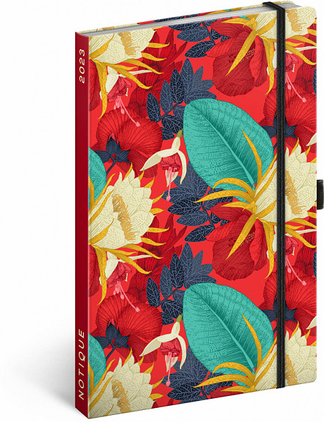 Týdenní diář Květiny 2023, 13 × 21 cm