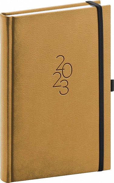 Denní diář Majestic 2023, béžový, 15 × 21 cm