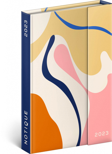 Týdenní magnetický diář Mramor 2023, 11 × 16 cm