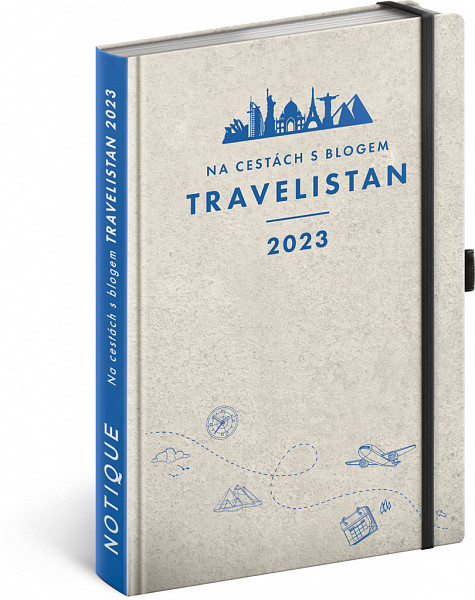 Cestovatelský diář Travelistan CZ 2023, 13 × 21 cm