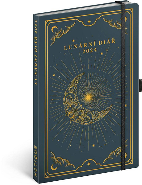 Týdenní Lunární diář 2024, 13 × 21 cm