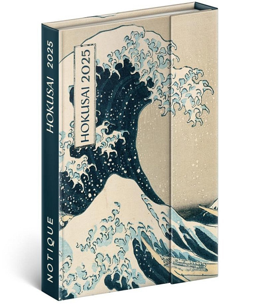 NOTIQUE Týdenní magnetický diář Katsushika Hokusai 2025, 11 x 16 cm