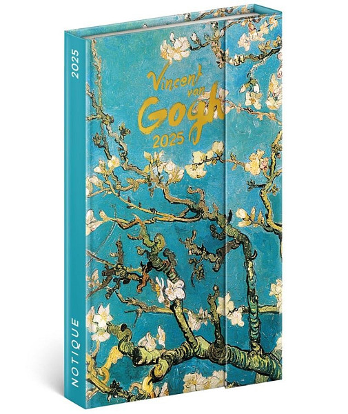 NOTIQUE Týdenní magnetický diář Vincent van Gogh 2025, 13 x 21 cm