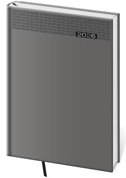 Diář 2026 denní A5 Gommato - šedá