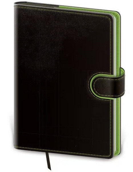 Diář 2026 denní B6 Flip - černo/zelená