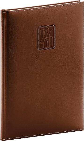 Diář 2026: Panama - hnědý, týdenní, 15 x 21 cm