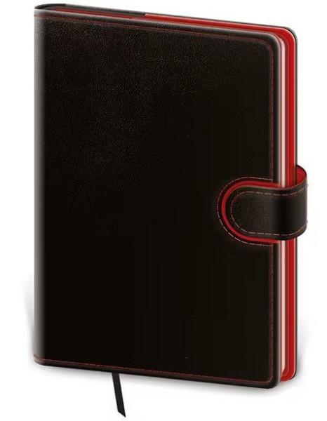 Diář 2026 týdenní kapesní Flip - černo/červená