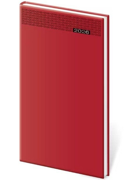 Diář 2026 týdenní kapesní Gommato - červená