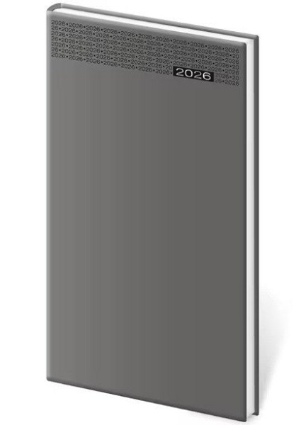 Diář 2026 týdenní kapesní Gommato - šedá