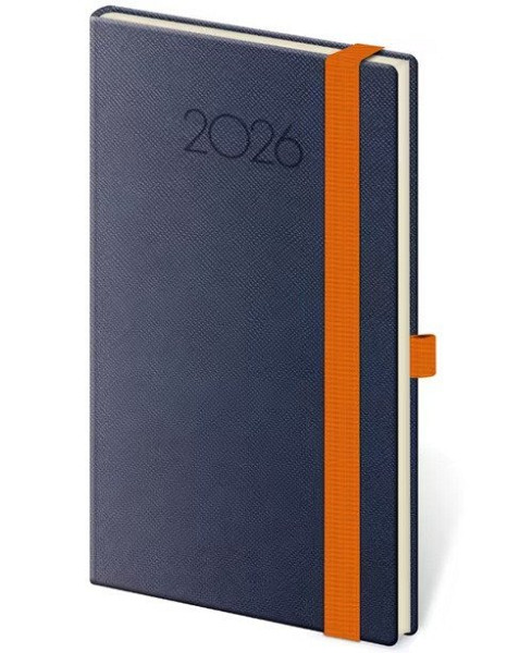Diář 2026 týdenní kapesní Praga - modrá