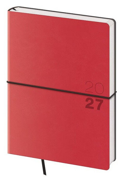 Diář 2027 denní A5 Flexio - červená