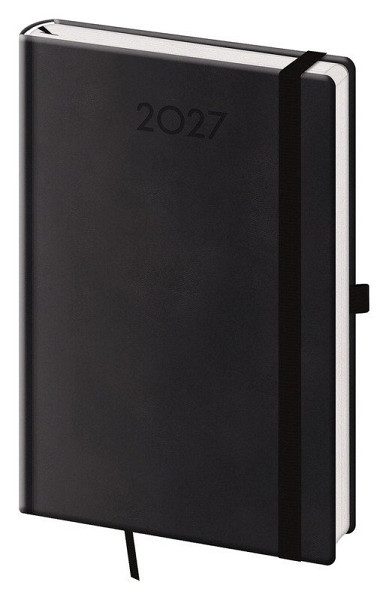 Diář 2027 týdenní A5 Print Plus - černá