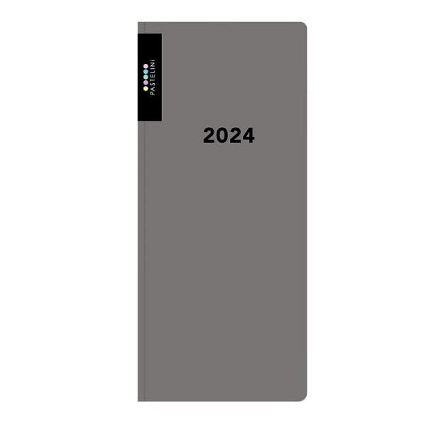 Diář PVC měsíční 2024 PASTELINI - šedá