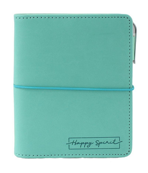 Diář: Tyrkysový kroužkový S  s vyměnitelným kalendáriem