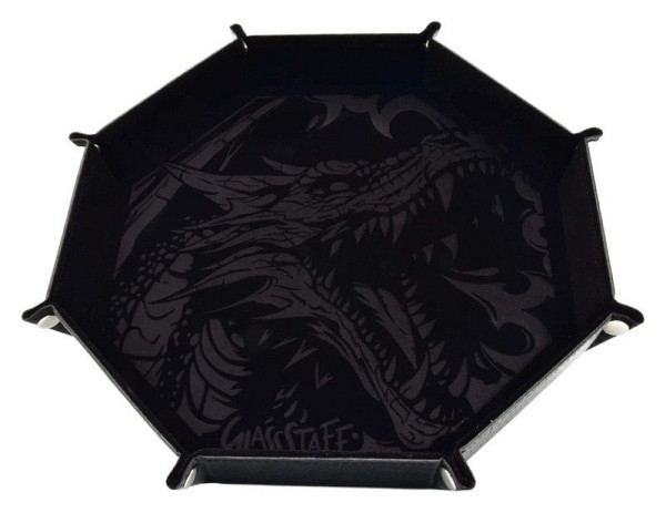 Dice tray - Dragon Skin Edition- Osmihran - Černý